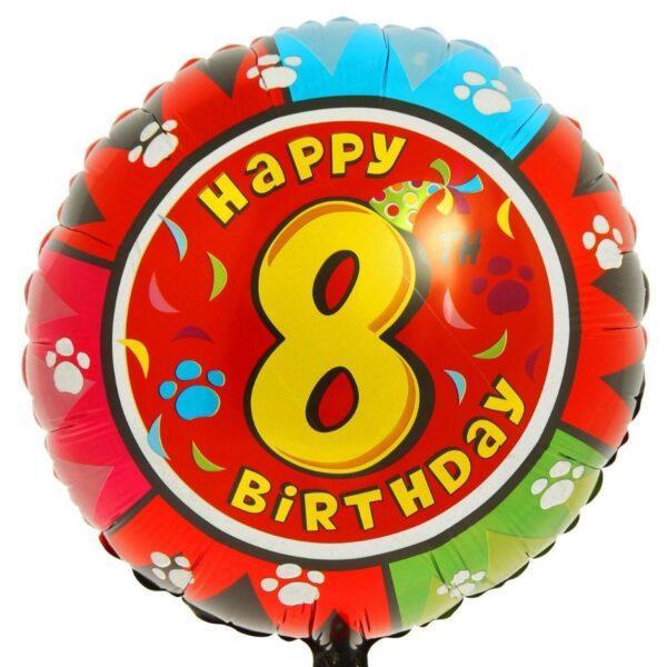 Фольгированный шар Happy Birthday (8 лет)