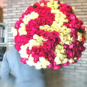 301 роза 60см сортов Мондиаль и Лола/Готча в упаковке