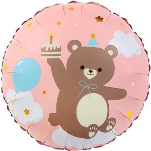 Шар фольгированный "Мишка" для девочки